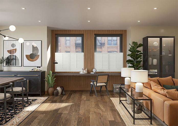 Bromley, Paper White - Cafe Style Plantation Shutter - Image 9